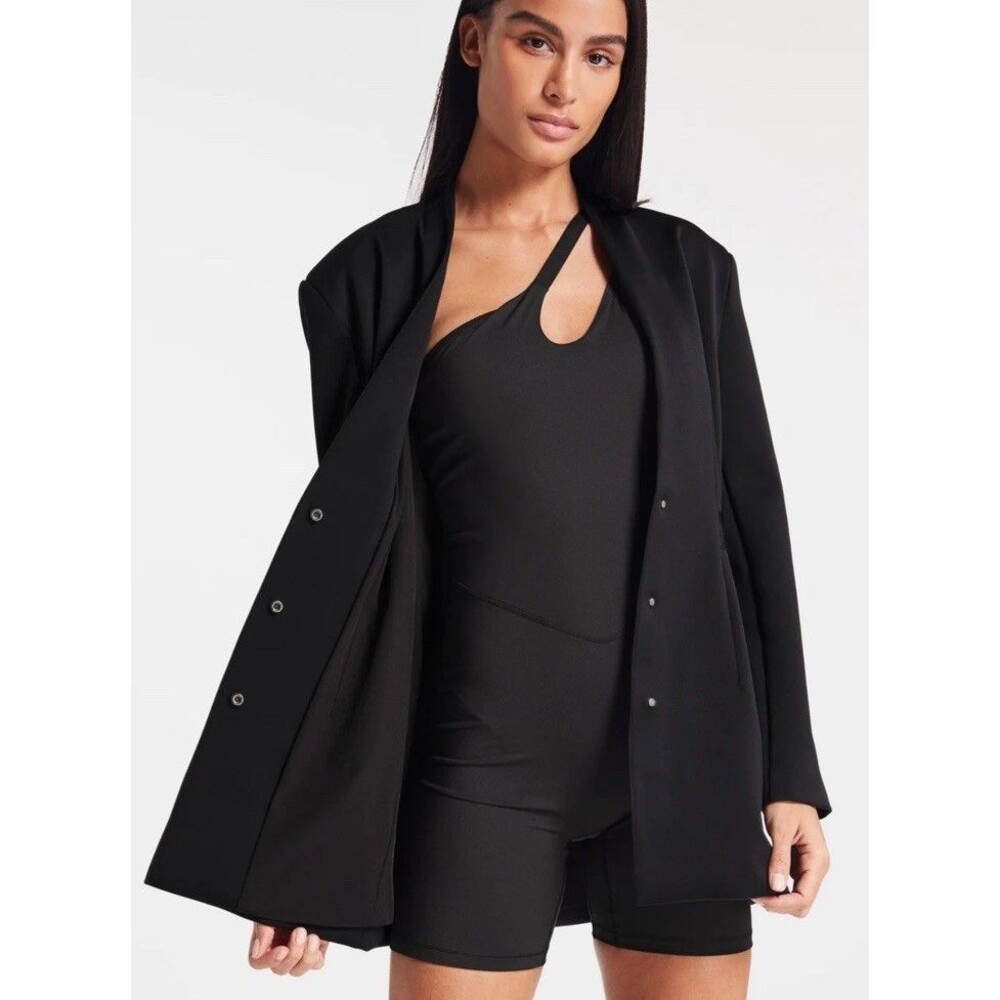 Bandier Sport Logo Jacket Blazer Size XS - Black MSRP $298 - Picture 4 of 7